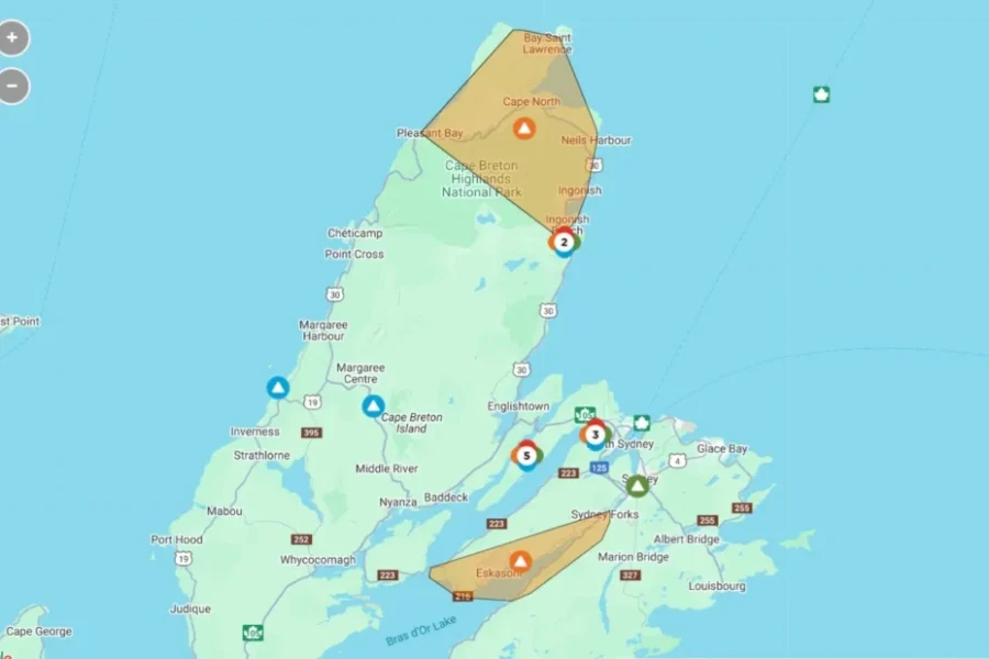 UPDATE: Power outages throughout Nova Scotia on Saturday