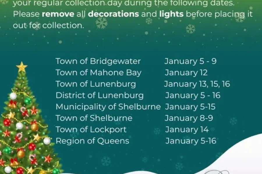 Christmas Tree Waste Collection Dates