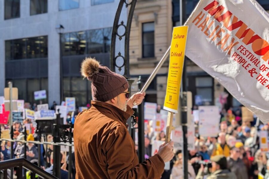 Nova Scotians stand together to protest against recent arts and culture cuts