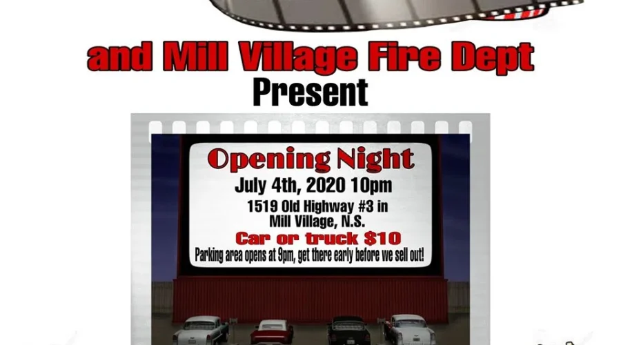 “The South Shore Drive In” Is Showing It’s First Movie July 4th, In Mill Village. Here’s All The Details!!