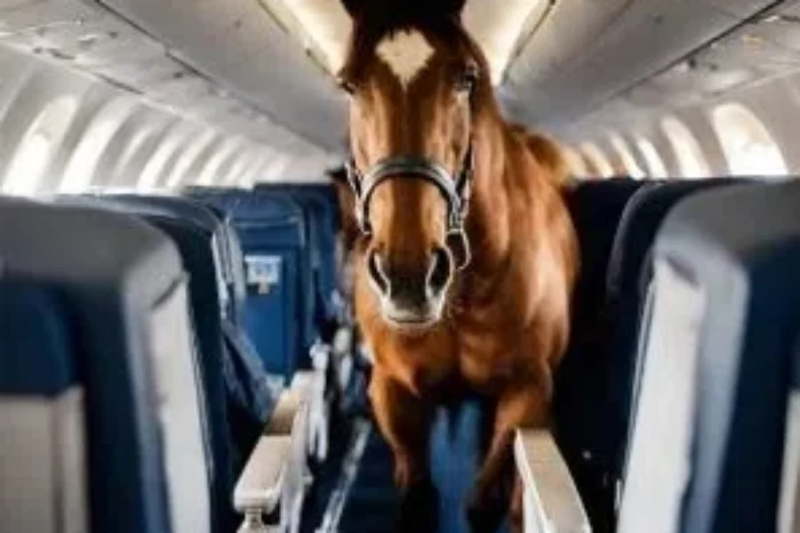 A Horse (Yes, a HORSE) Escaped It’s Stall In The Cargo Hold Of A Plane