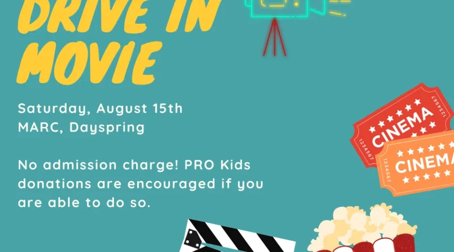 Drive In Movie This Saturday At The Marc In Dayspring. Here Is All The Details.