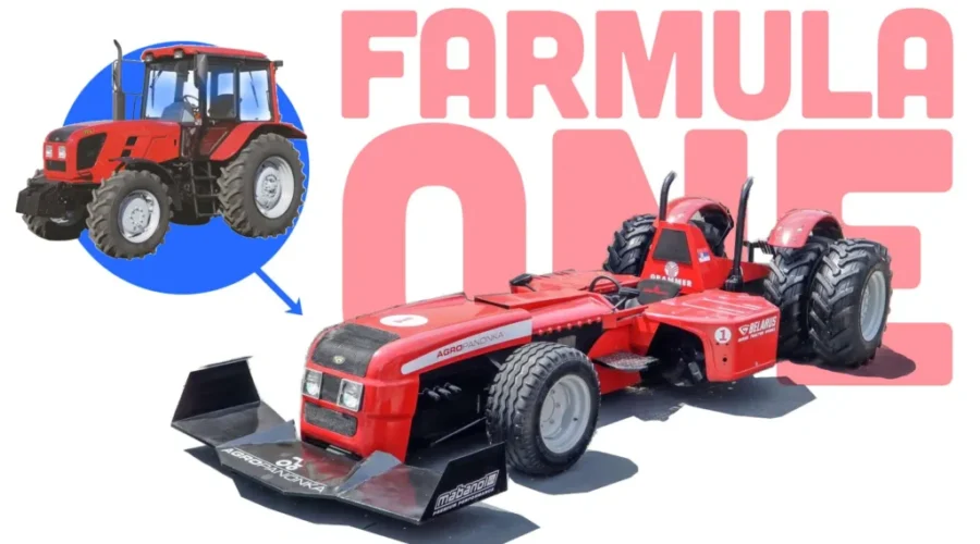 Farmula!! The Formula 1 Car Made Out Of Tractor Parts.