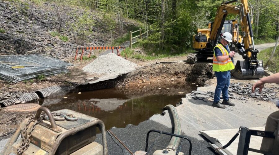 Water main break on North Street in Bridgewater disrupting water service for many residents