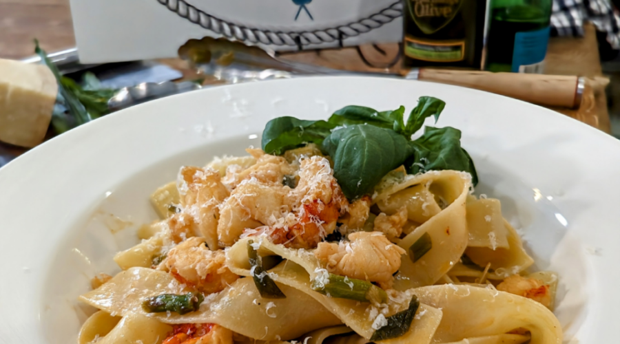 Light and Fresh Lobster Basil Pasta