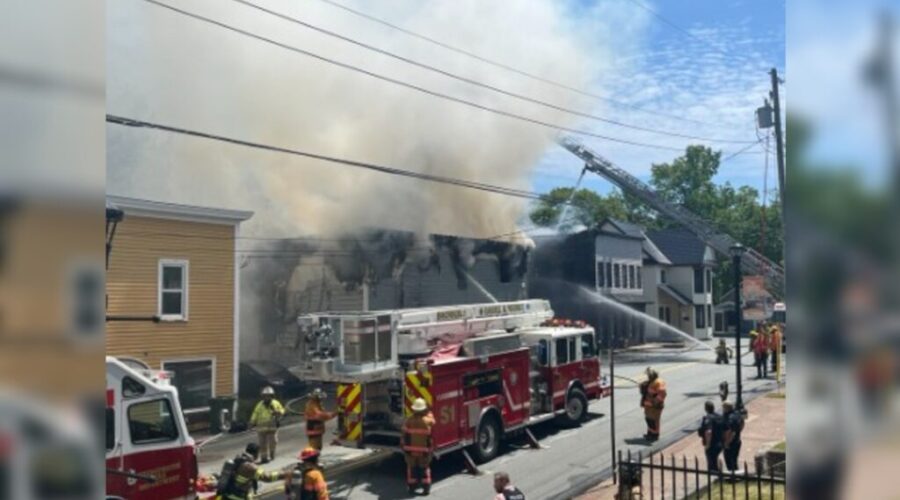‘Fully engulfed’ apartment fire closes section of King St. in Bridgewater
