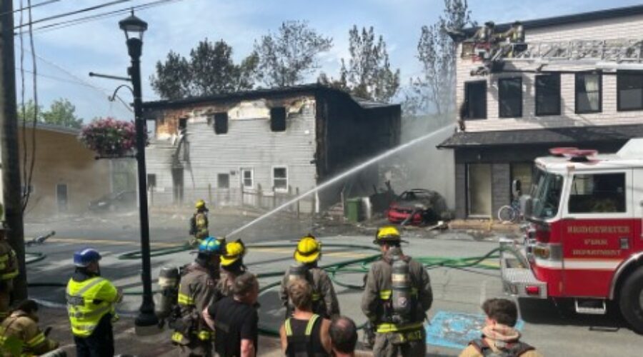 One dead in Bridgewater fire; King Street closed after blaze
